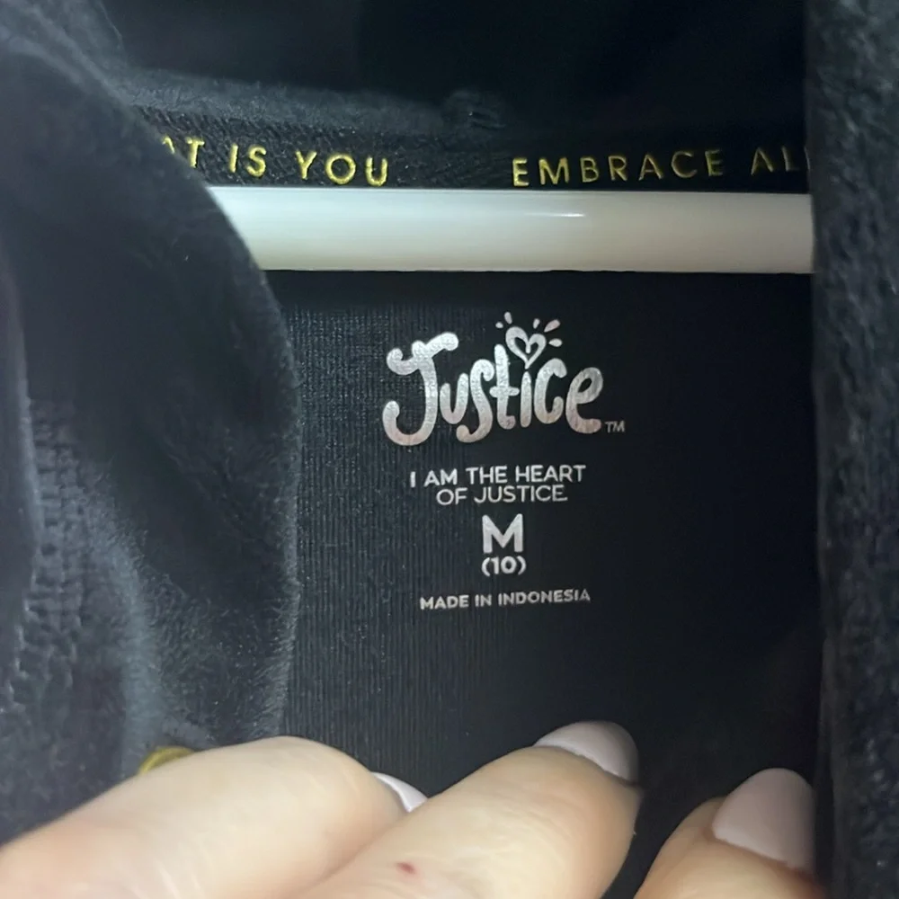 Justice lightweight cheetah print sweatshirt size M